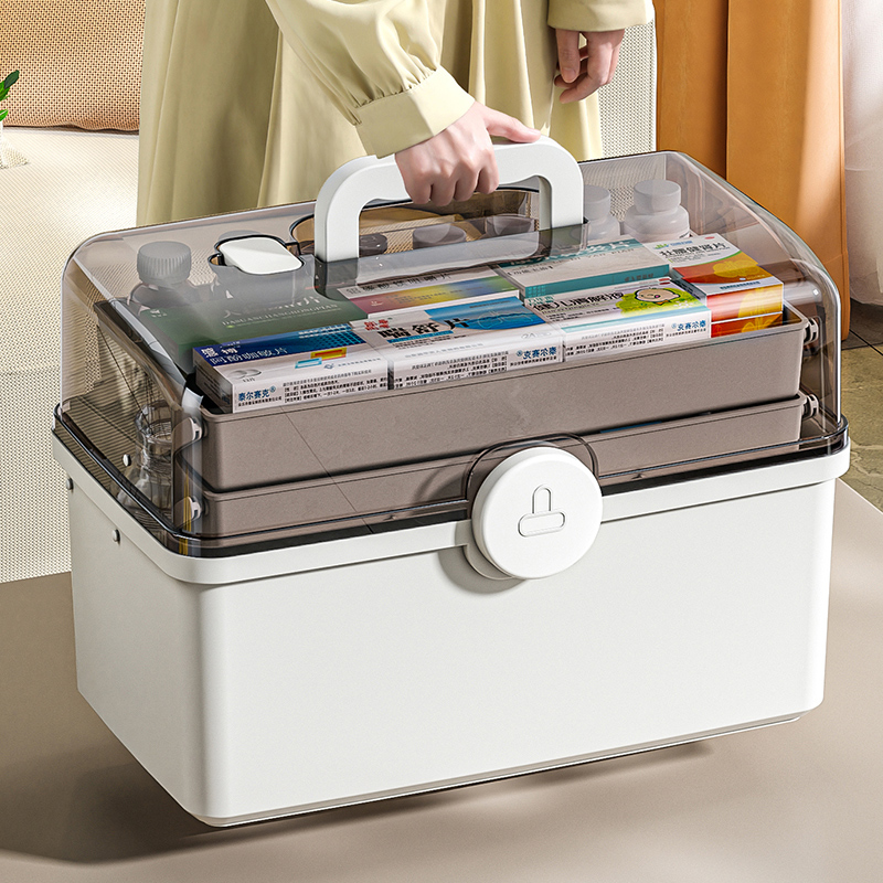 Medicine Box Home Clothing Home Multilayer Large Capacity Medicine Box Children Medical Emergency Kit Medicine Items Containing small medicine box-Taobao