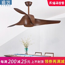  Ceiling fan Simple lightless Dining room Living room Nordic fan light Household bedroom mute chandelier with fan