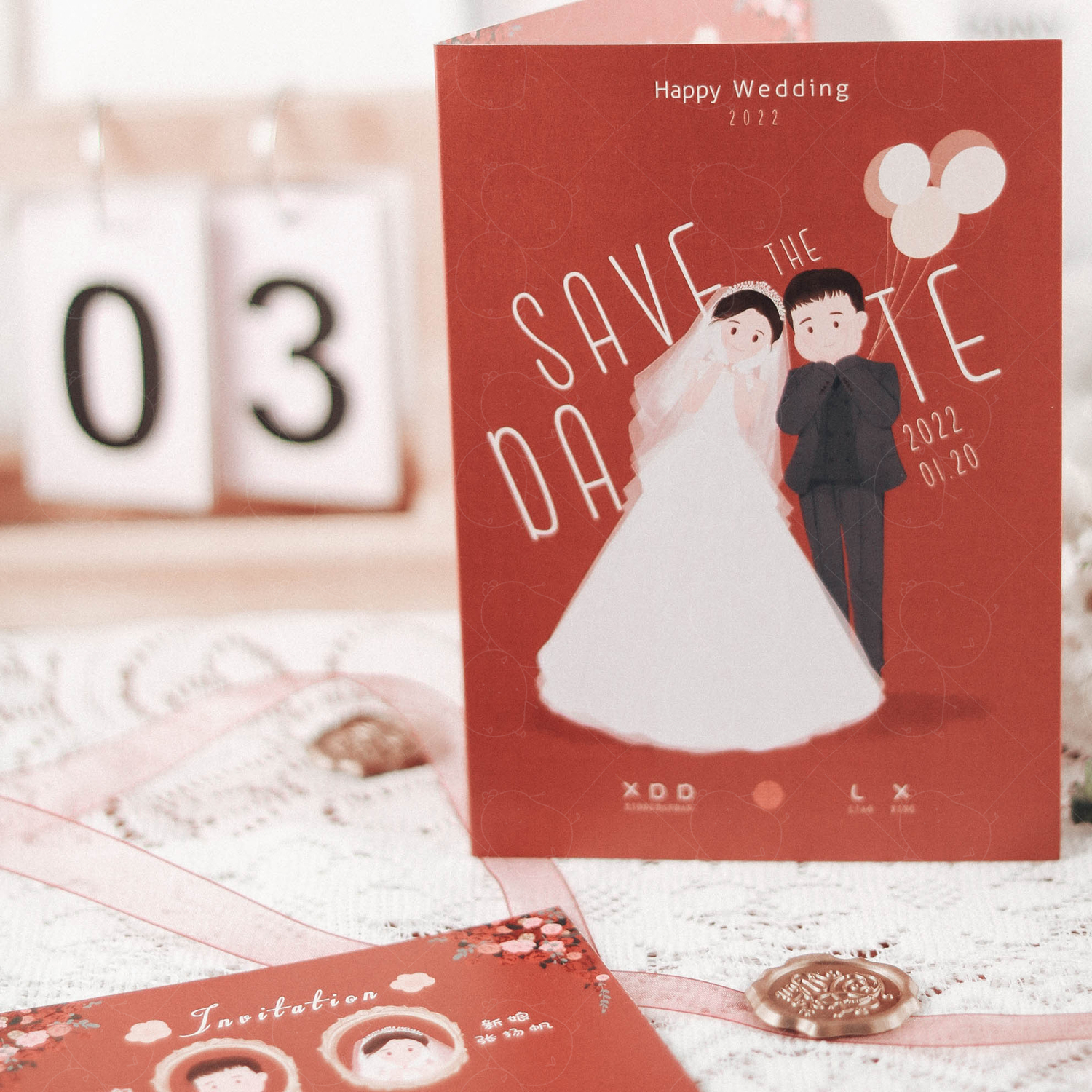 Invitation knot wedding hand-painted Western-style personalized custom watercolor creative printing custom invitation letter invitation card wedding invitation card