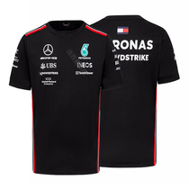 New F1 racing suit T-shirt 2023 Mercedes-Benz team short-sleeved crew neck shirt Hamilton same style men can be customized