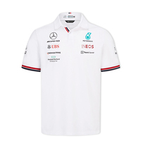 22 new F1 race car suit AMG Benz Fleet POLO Shirt white mens summer short sleeve sports suit summer customization