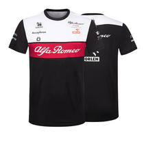 f1 racing suit T-shirt 2022 Alfa Romeo Team Zhou Guanyu same style mens short-sleeved round neck customization