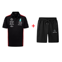 2023 new F1 racing suit T-shirt Mercedes-Benz team suit summer short-sleeved Polo shirt Hamilton work clothes