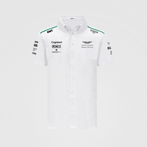 21 F1 Racing Suit Aston Martin Team Shirt Sports Team Uniform Short Sleeve White Shirt Work Clothes Customized