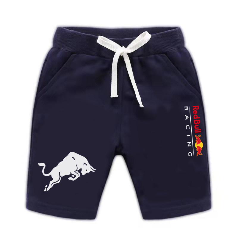 f1 race car clothing red bull children clothing shorts summer breathable cotton quality 50% pants boy Children's Day gift sport custom-made-Taobao