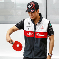 F1 Racing Suit 2022 New Alfa Romeo Team Zhou Guanyu Same Style Lapel Sleeveless Vest Spring and Autumn Style