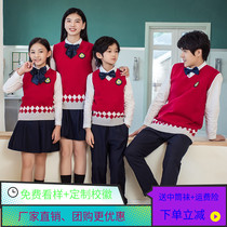 2020 New Knit Kindergarten Garden Clothing Spring And Autumn Sweater Three Sets Primary School Students School Uniform Suit Class Clothes