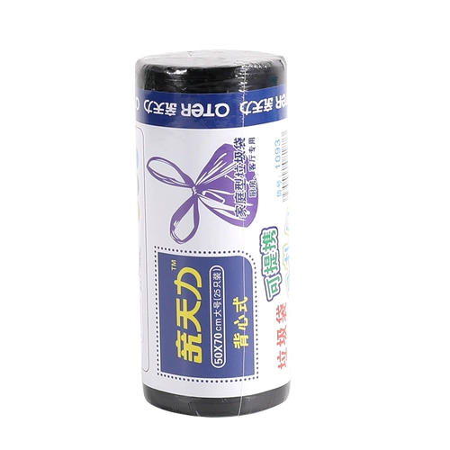 Портативный мусорный мешок для домашнего использования, одноразовый черный жилет, пластиковое большое мусорное ведро, увеличенная толщина