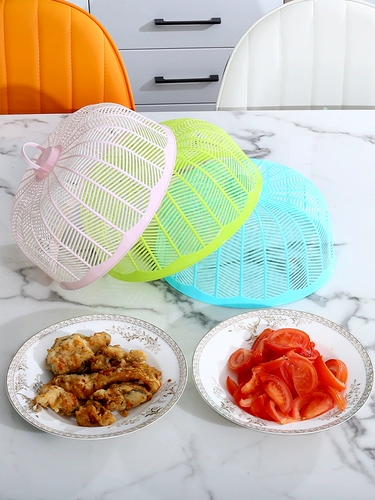 Шесть пищевых капюшков покрывают овощные складки, складывание дома остатки покрытия, мух, мух, еды, анти -москито -покрытие