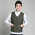 Mùa thu đông mẫu áo vest nam Hàn Quốc Slim áo không tay thể thao vest xuống áo khoác cotton vest vest