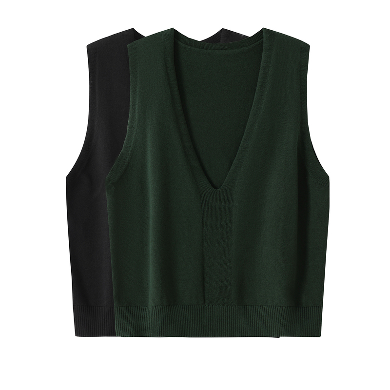 100% Pure Cotton Knitted Vest for Women, Layered in Spring and Autumn, Loose Sleeveless Vest, Outerwear or Inner Layer, All-Cotton Vest 100% Pure Cotton Knitted Vest for Women, Layered in Spring and Autumn, Loose Sleeveless Vest, Outerwear or Inner Layer, All-Cotton Vest