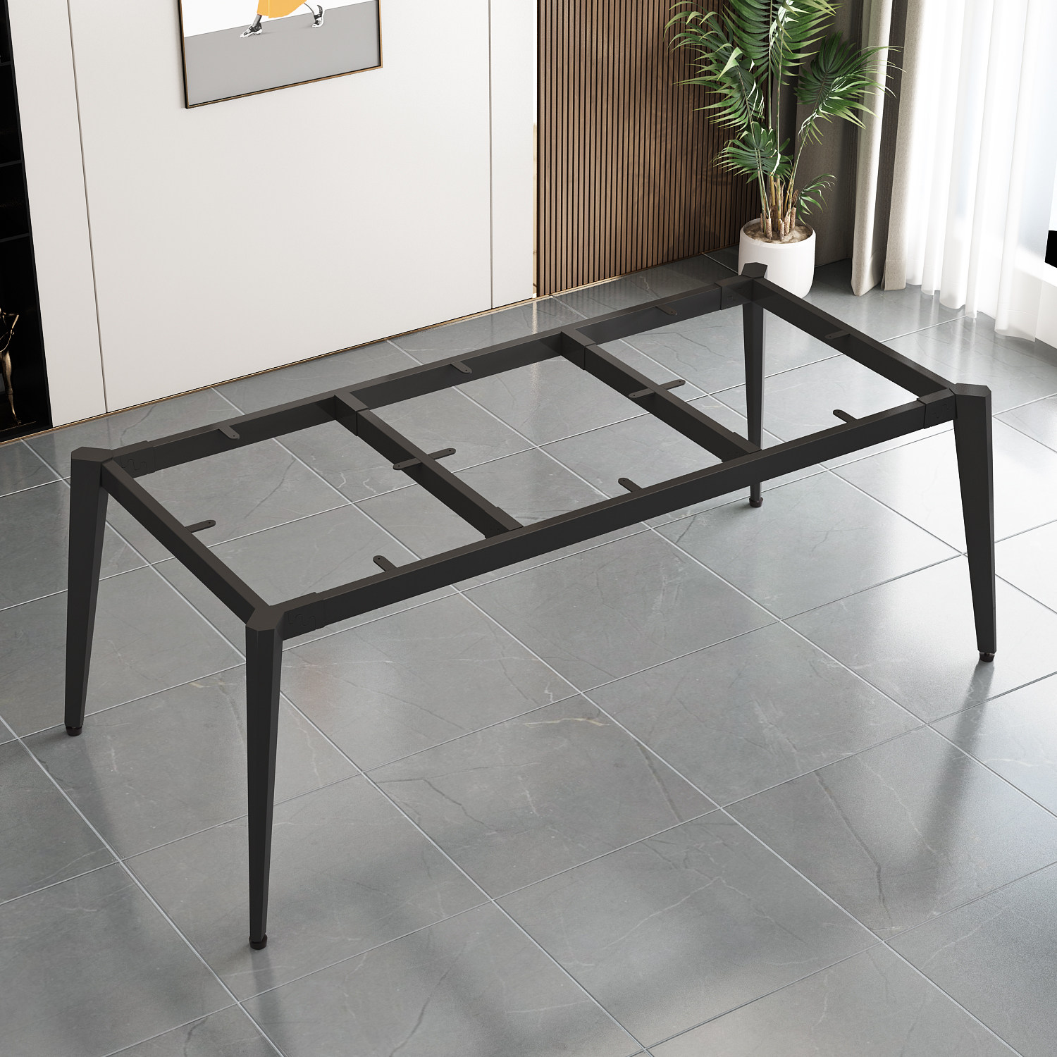 Customized table foot bracket painted wrought iron table leg base office conference computer table shelf workbench dining table rack