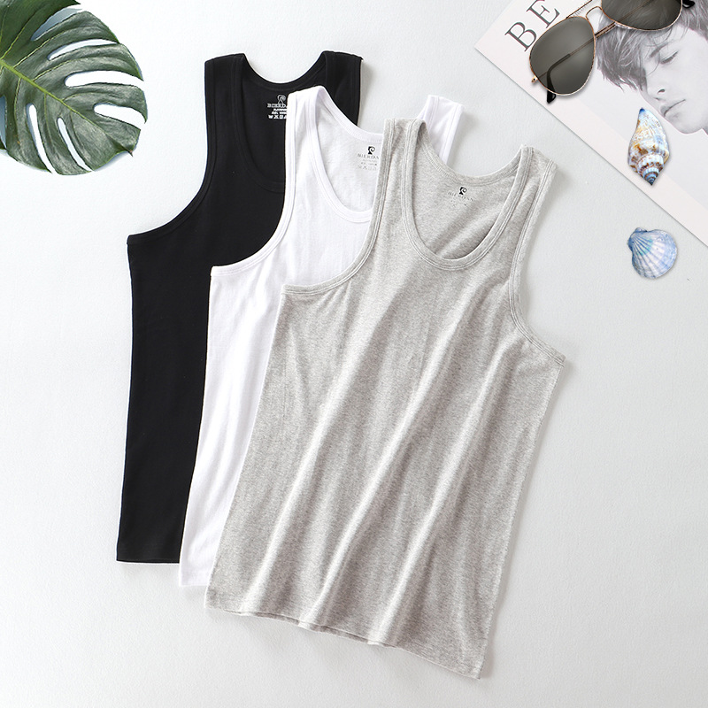 Peerdan Summer Men's All-cotton Vest Comfort Fit Stylish Men's Sport Fitness Beat