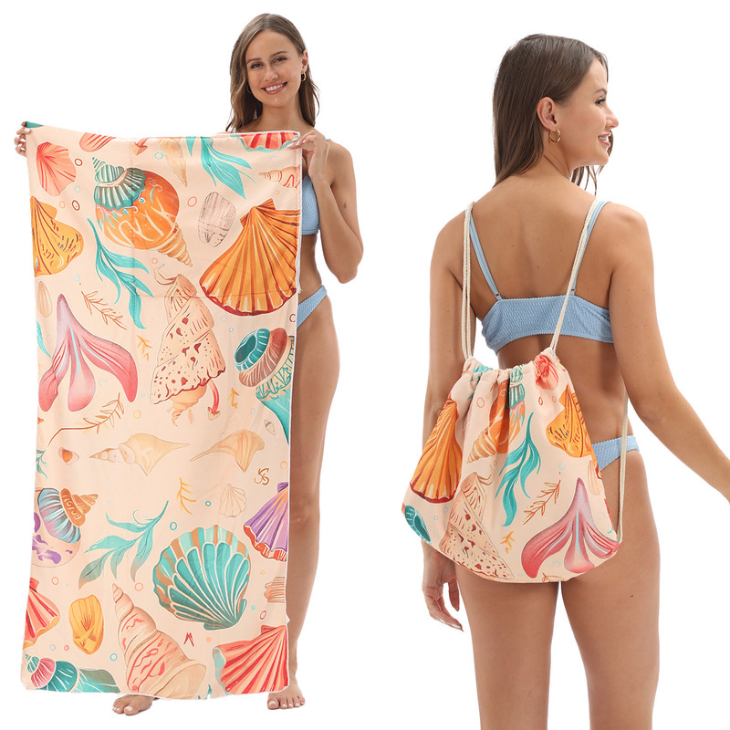 80X160 Large Size Foldable Beach Towel Printed Bath Towel All-In-One Beach Towel Set 80X160 Large Size Foldable Beach Towel Printed Bath Towel All-In-One Beach Towel Set