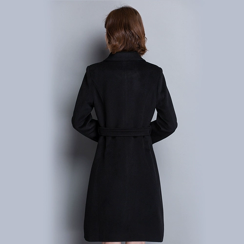 Шерстяное пальто, длинный модный комбинезон, в корейском стиле, средней длины, городской стиль, яркий броский стиль, по фигуре