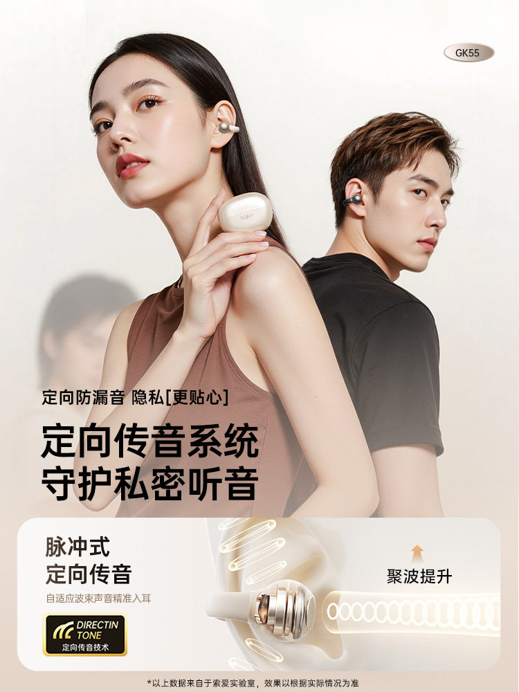 Sony Ericsson Gk55 Ear Clip Bluetooth Headset Wireless Heavy Bass 2026 New Model Non-In-Ear Open Air Conduction Sports