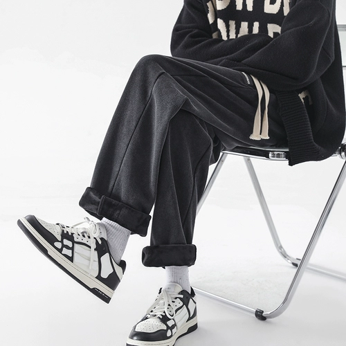 Мужские осенние штаны для отдыха, свободный прямой крой, в американском стиле, большой размер