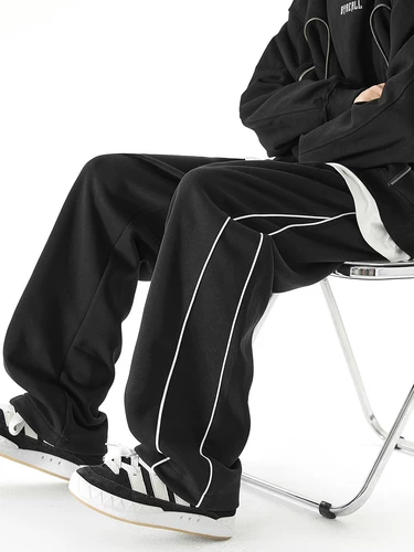 Штаны для отдыха, осенние, свободный прямой крой