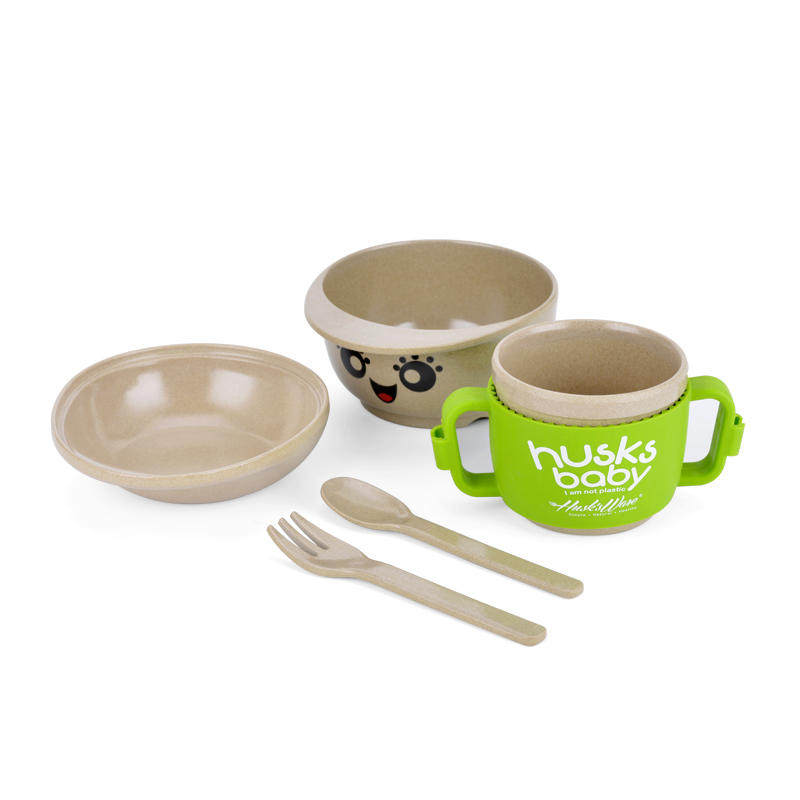 Green Fingers Rice Husk Children's Cutlery Set) Fairtrade*