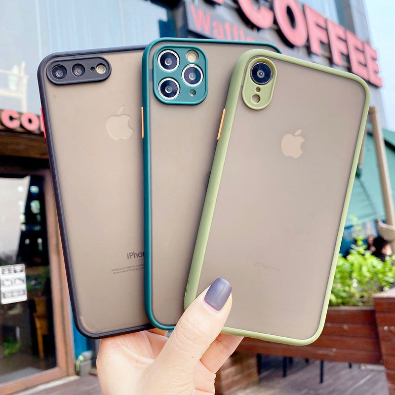 Apple 8plus mobile phone case all-inclusive camera iPhone7plus transparent frosted 6 6splus all-inclusive edge Apple 11pro max silicone anti-fall Apple