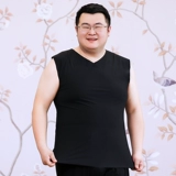 Летний шелковый жилет, футболка без рукавов, большой размер