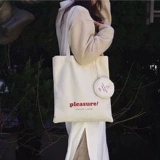 Универсальный двусторонний тканевый мешок на одно плечо, шоппер, свежая сумка, в корейском стиле