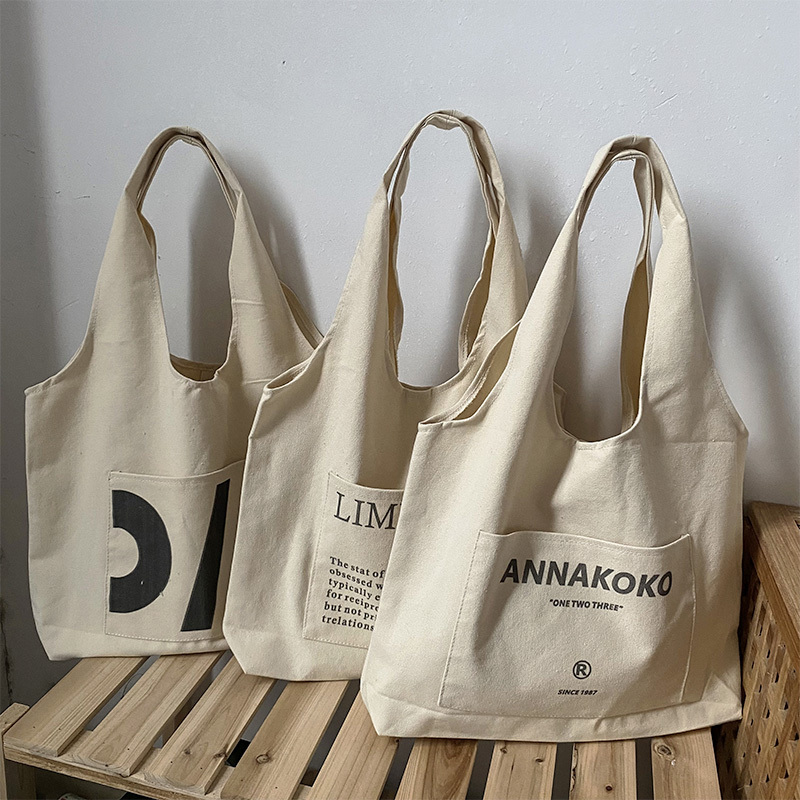 Vest Bag, College Student Single-Shoulder Canvas Bag, Women's Summer Niche Literary Versatile New Tutoring Class Handbag Tote Bag Vest Bag, College Student Single-Shoulder Canvas Bag, Women's Summer Niche Literary Versatile New Tutoring Class Handbag Tote Bag