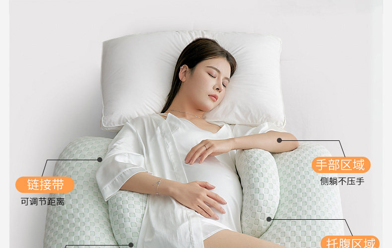 Mommytime孕妇枕护腰侧睡枕托腹孕妇睡觉侧卧枕头抱枕U型孕妇用品 — 13