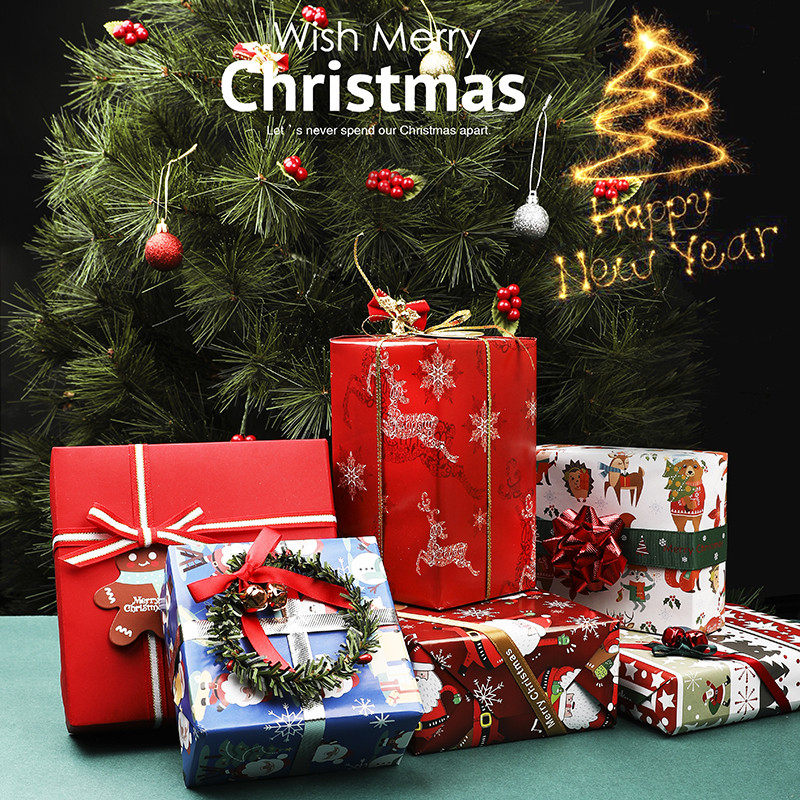 Christmas Day gift packaging paper packaging paper giftshandcraft paper gift box packaging paper wallpaper paper paper skin