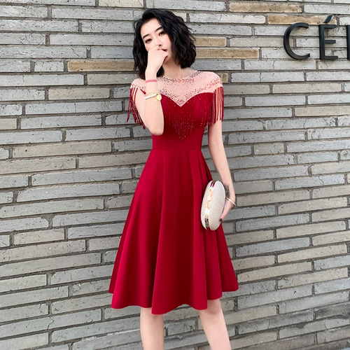 Летнее вечернее платье для невесты, короткая красная юбка, подходит для подростков, яркий броский стиль