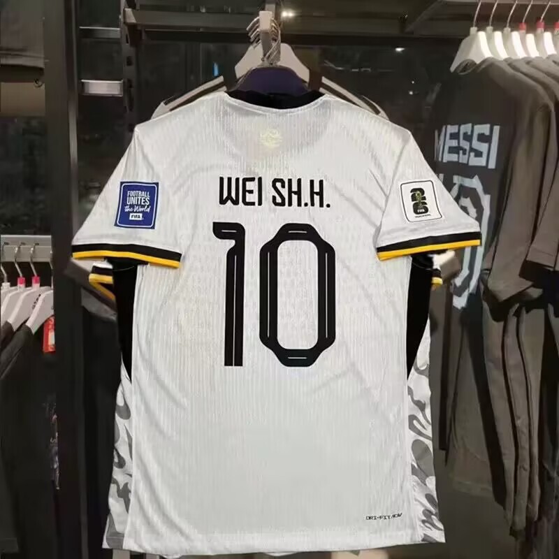 2425 World Cup Qualifiers China Men's Football Jersey Wu Lei Away Weishi Hao National Team Wang Yudong Home Football Uniform