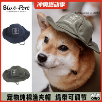 Blueport Dog Hat Trendy Brand Small Medium and Large Dog Shiba Inu French Dog Corgi Wear Pet Fisherman Hat Accessories
