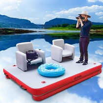Floating platform Magic carpet Fishing platform Boat Yacht Floating floating fishing platform Luya inflatable boat with outboard machine