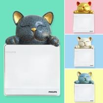 Switch stickers 3d three-dimensional wall stickers self-adhesive Nordic style home wall decoration modern simple creative resin switch stickers