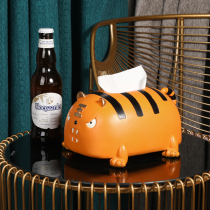 Tissue box living room household drawing paper box room decoration cute tiger Nordic light luxury table coffee table decoration ornaments