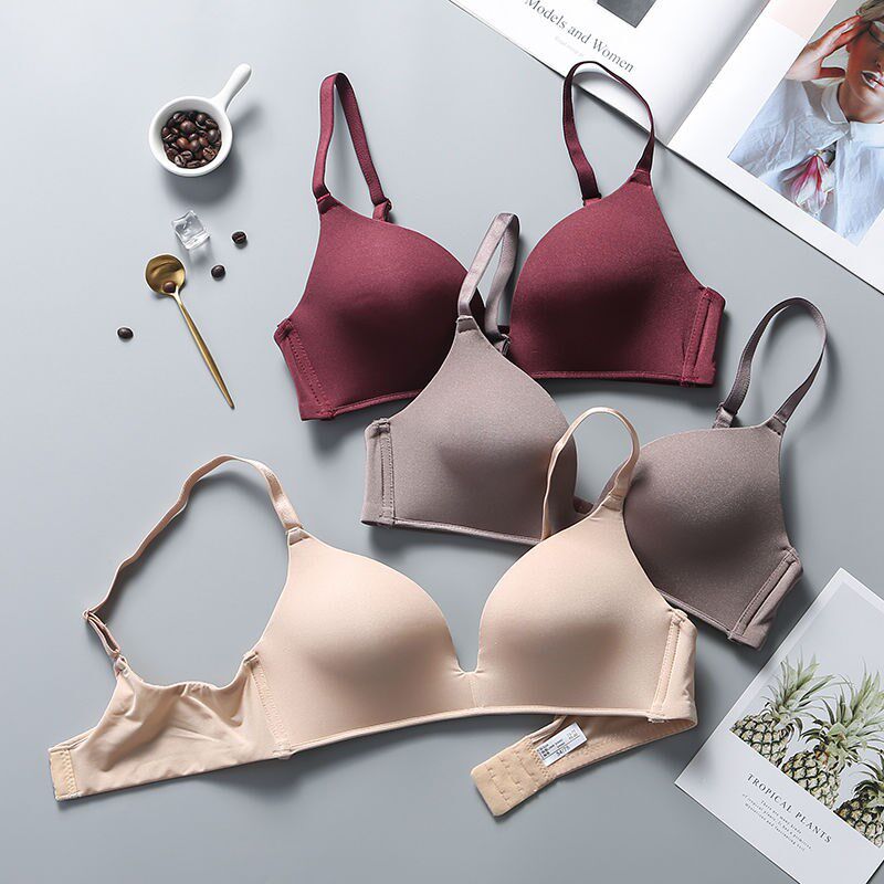 2-pack of rimless bras thin small bras one-piece comfortable seamless underwear girls Japanese high school students