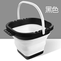 Силиконовое квадратное черное ведро, увеличенная толщина