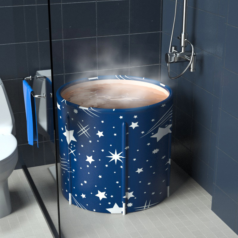 Bath bucket adult folding bath bucket bath bath bucket adult home full body bath tub thick soaking bath artifact