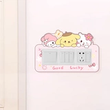 Декоративная креативная защитная крышка с рисунком на 𫔭 выключенной розетке, блокирующая набор декоративных бордюров, декоративные настенные наклейки, украшающие набор бордюров