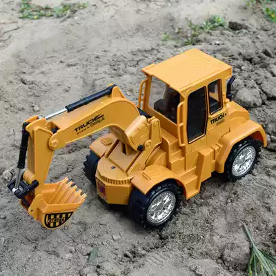 Remote control excavator children's toy engineering car hook machine boy electric excavator mixer truck excavator strange hand toy car