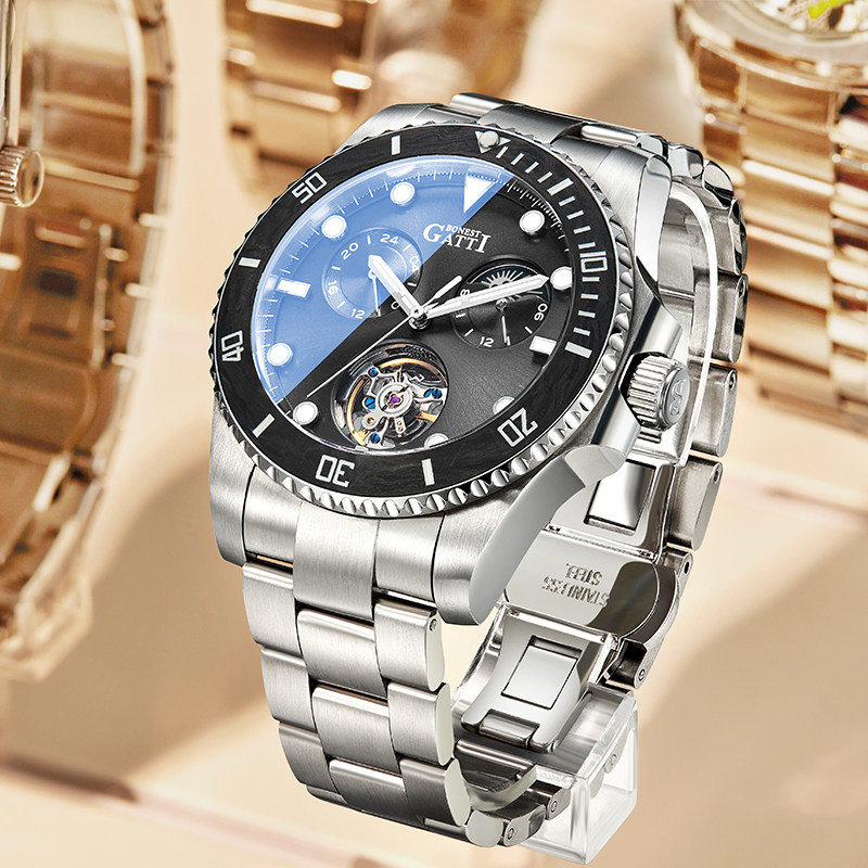 2025 новые часы Bugatti watch автоматические механические часы Panda мужская мода для дайвинга flywheel официальные аутентичные