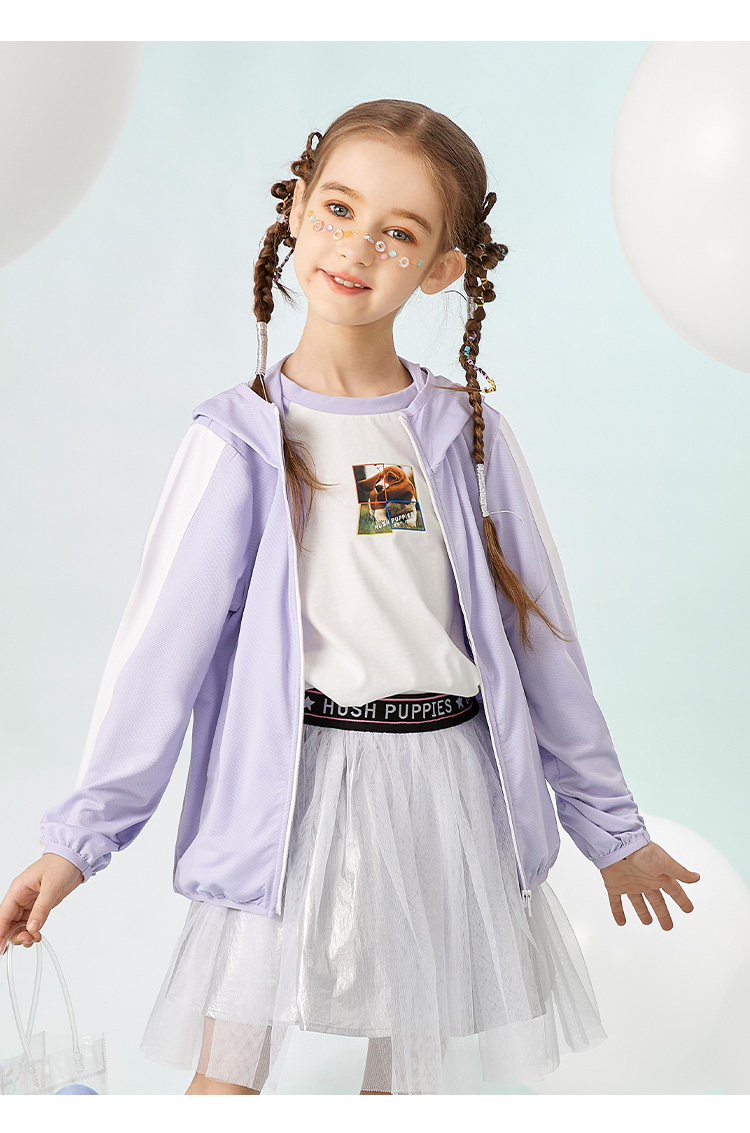 Hush Puppies 暇步士 2022年夏季新款 薄款连帽 儿童防晒皮肤衣 天猫优惠券折后￥99包邮（￥229-130）男、女童105~170码多色可选