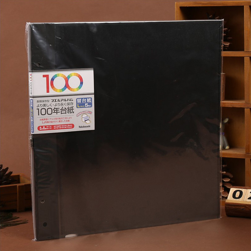 Japan NC original inner page 12-inch photo album replacement table paper black inner page additional page set 5 sheets