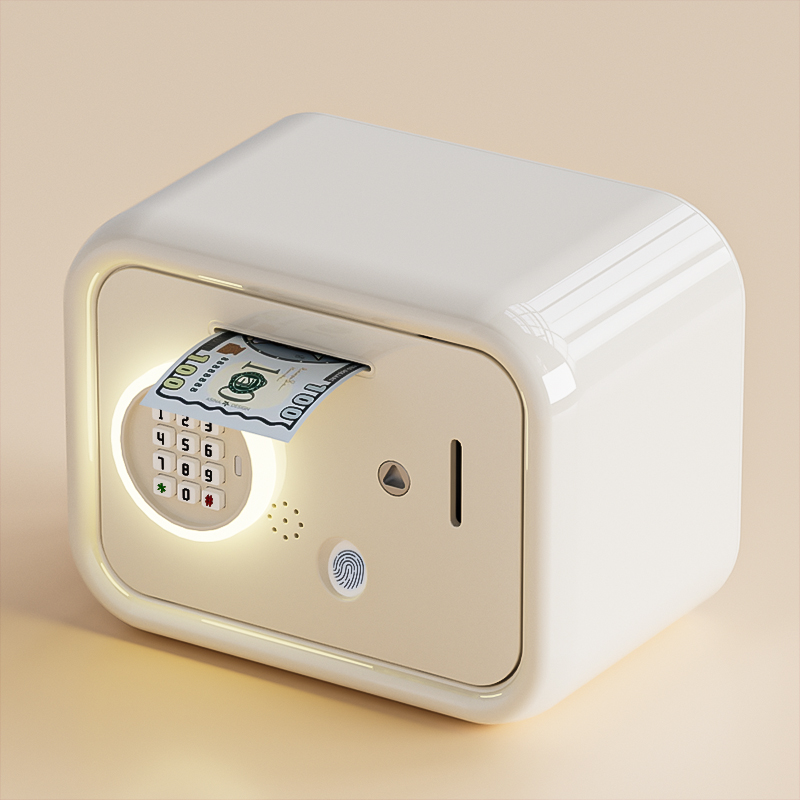 指紋パスワード貯金箱2025新しいスタイルの女の子の高度な子供の貯金箱男の子の貯金は出し入れできます