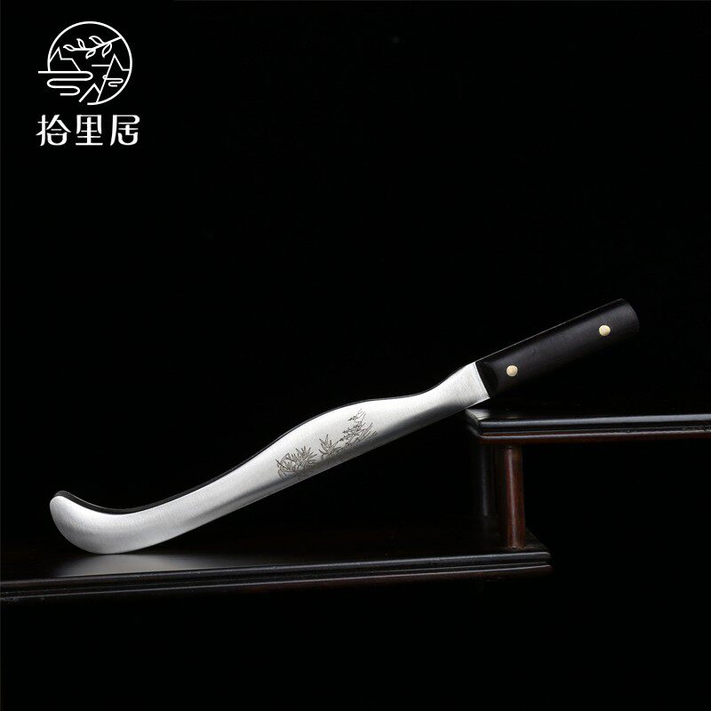 ten lilac Purple Light Sandalwood 304 Thickened Stainless Steel Tea Clip Tea Tweezers Teacup Clip Kung Fu Tea Duct Accessories