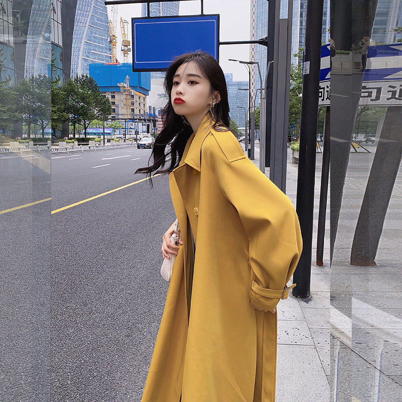 Coat Women's Long Edition 2021 Early and Autumn New Design Sense Fried Street Temperament Long Edition Knee-over-the-knee Loose Coat