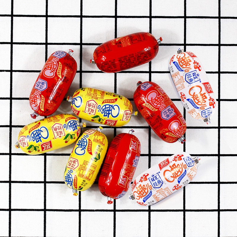 Double - sink Q Fun Ham 70g full box of mushroom corn cuminous 110g small sausage snack ham intestine whole box