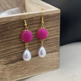 Модная ретро небольшая дизайнерская этническая подвеска из жемчуга, серьги, аксессуар, городской стиль, этнический стиль, серебро 925 пробы