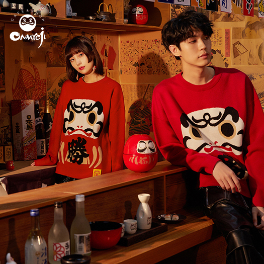 Yin and yang Division opens up Darmo sweater secondary Yuan Winter Warm National Tide Red Sweater Female Yin and Yin Division Perimeter