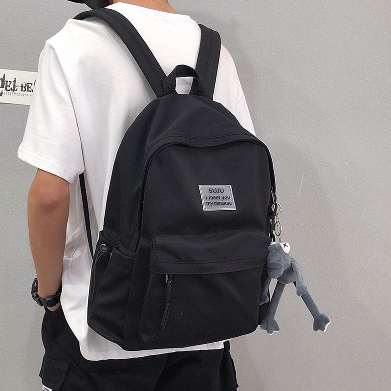 2021 New Leisure Simple Bookpack Men in Fashion Trend High School Student Barclay Department